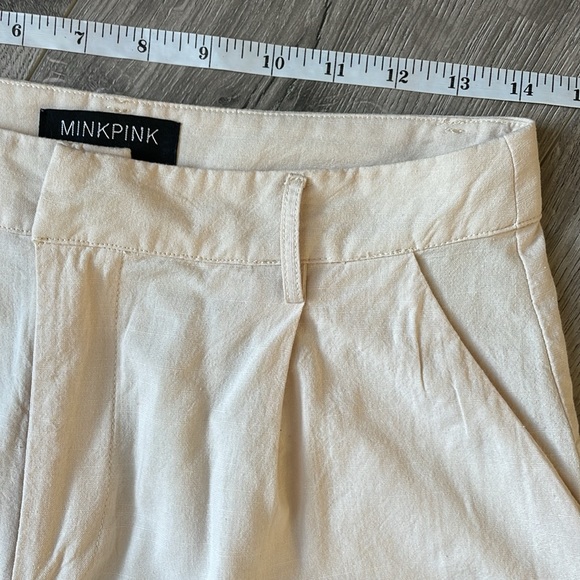 Mink Pink  Cream Fabella Wide Leg Palazzo Pant with Double Pleat . - Picture 3 of 8